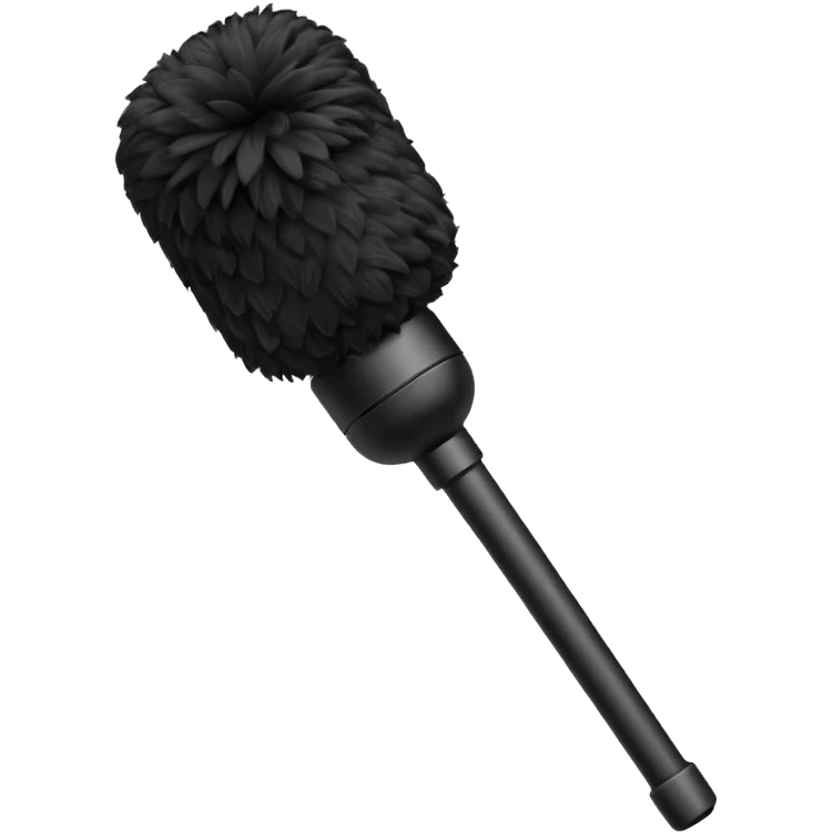 boom fluffy microphone with stick emoji
