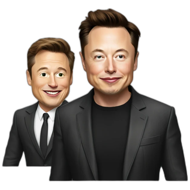 Elon musk with Dwayne Jonson emoji