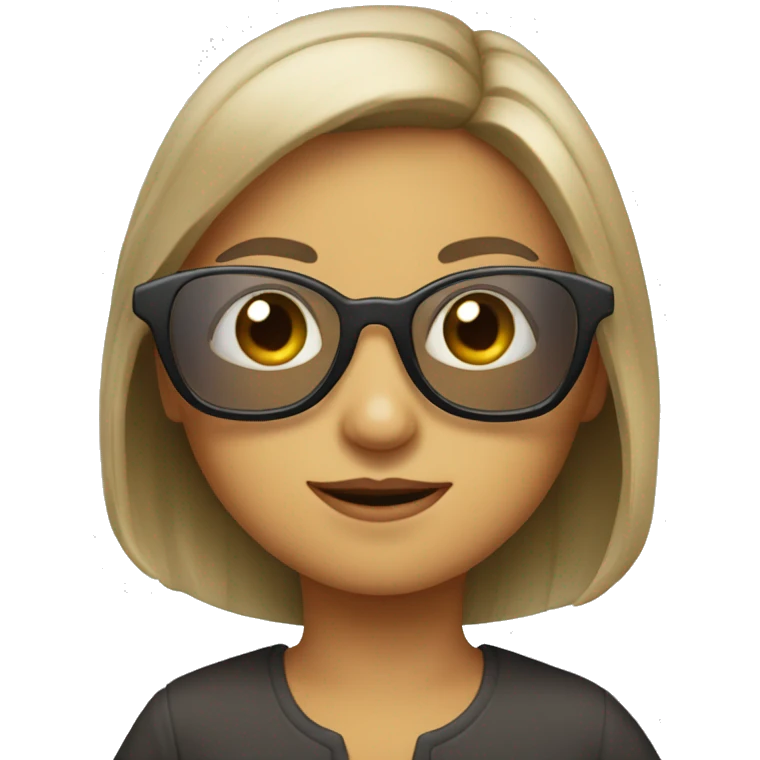 bimba con occhiali emoji