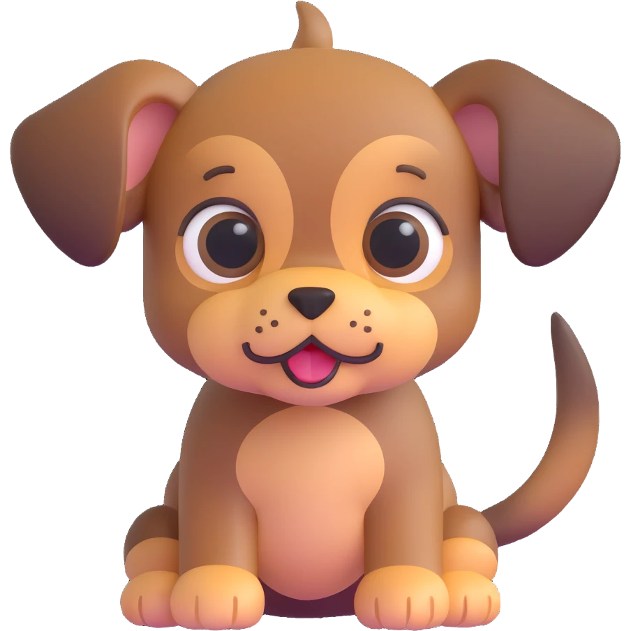 cute puppy with big eyes emoji