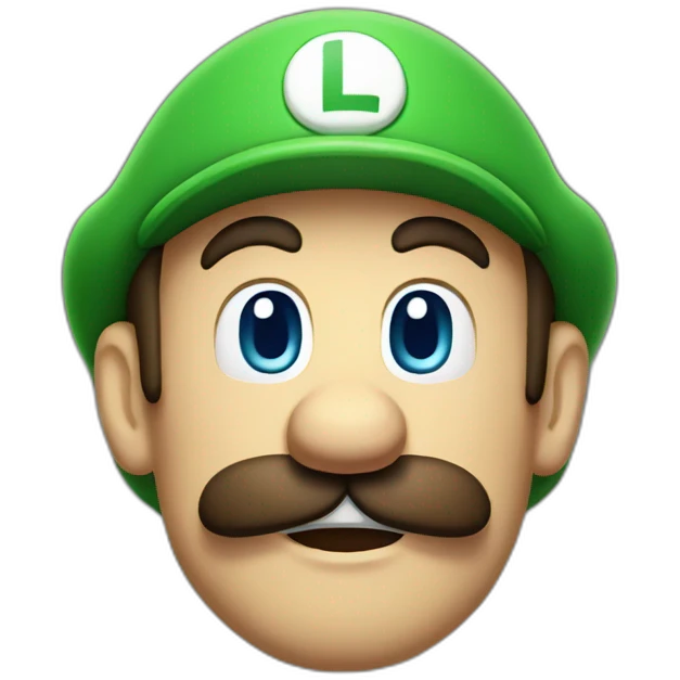 Luigi fearful emoji