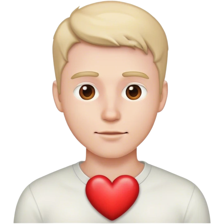 white man showing heart emoji