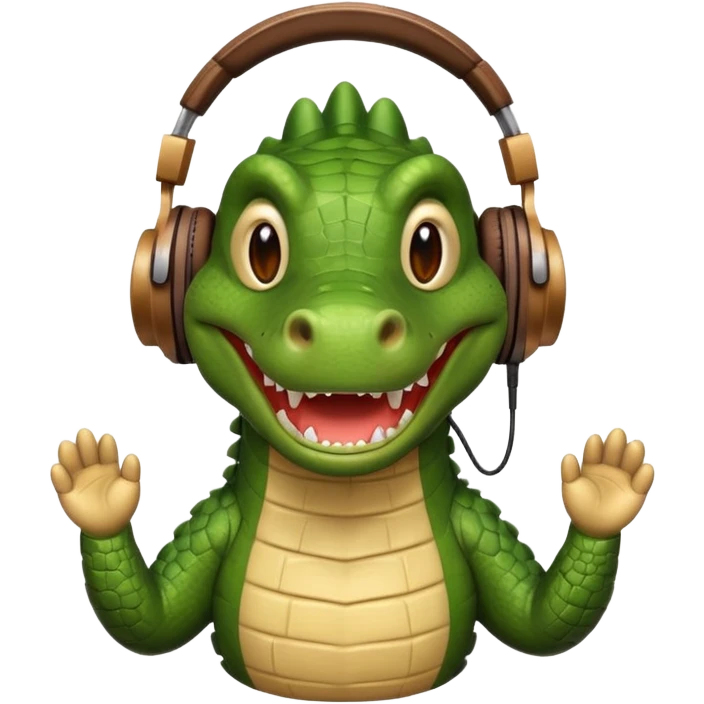 Crocodile dj emoji