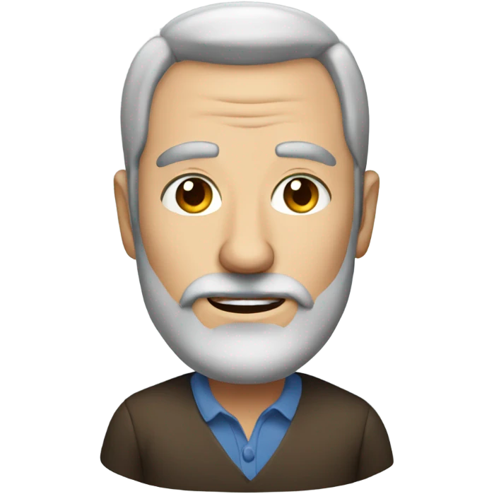 mature male portrait with beard emoji