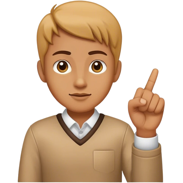 Pointing a finger up emoji