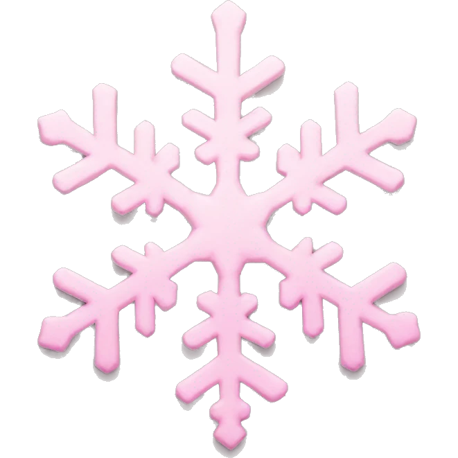 pastel pink snowflake  emoji