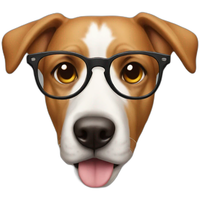 Dog glasses emoji