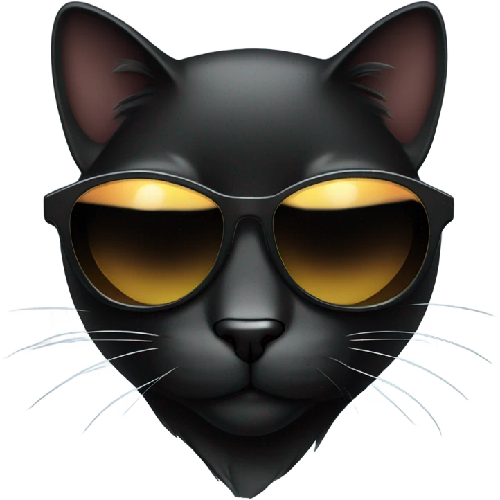 Black Cat with sunglasses emoji