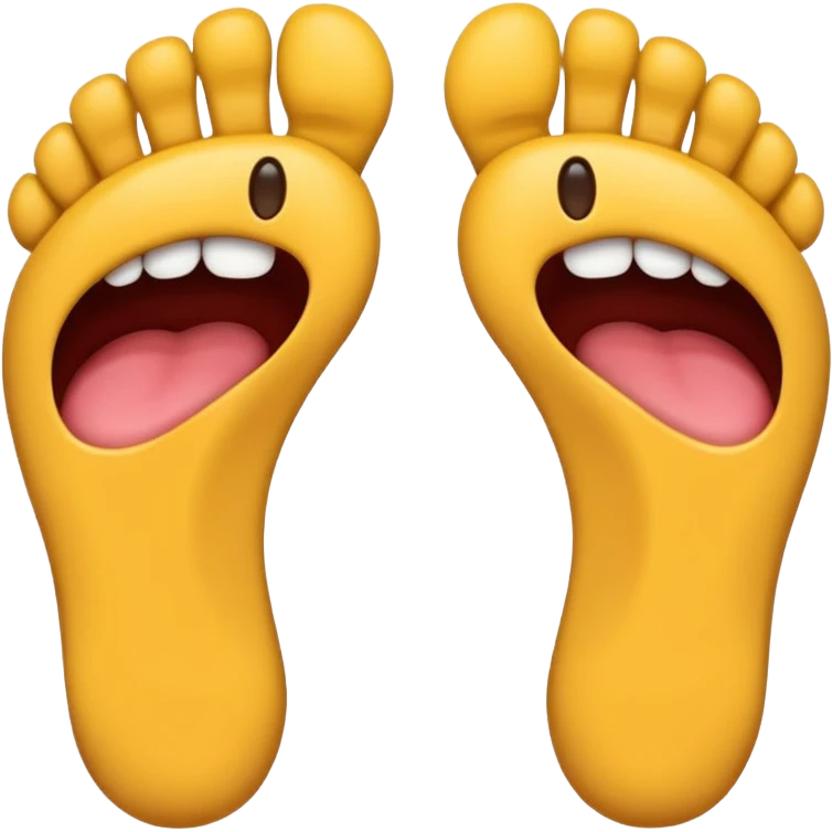 Des pieds avec une langue  emoji