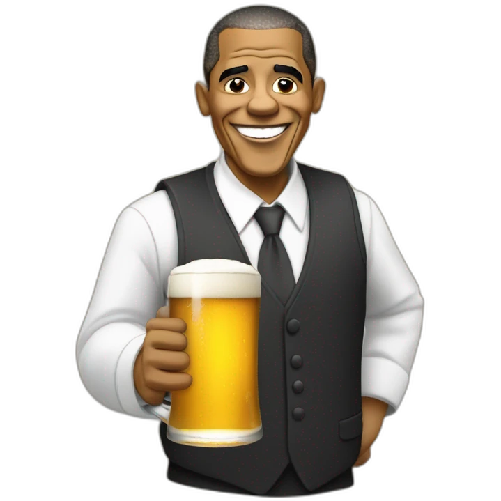 barak obama qui boit une biere emoji