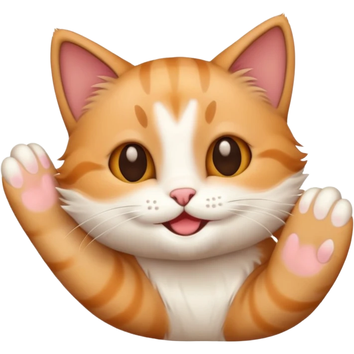 hand petting a happy cat emoji