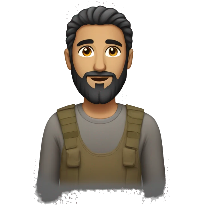 Hot Afghan man with beard emoji