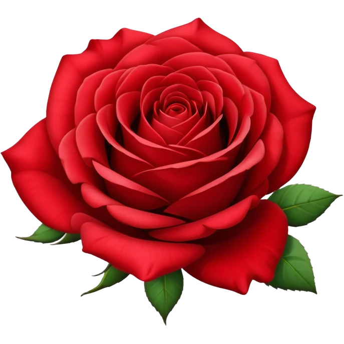 top view super realistic, single rose, no leaves emoji