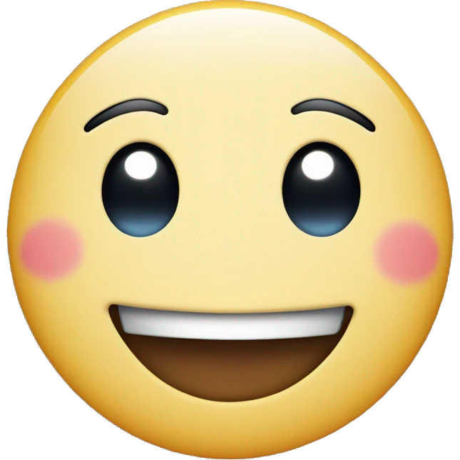 cute smiley face, with blusy cheecks emoji