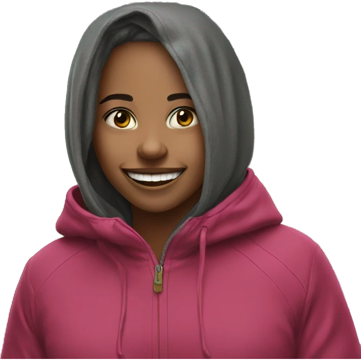 happy girl in the hood emoji