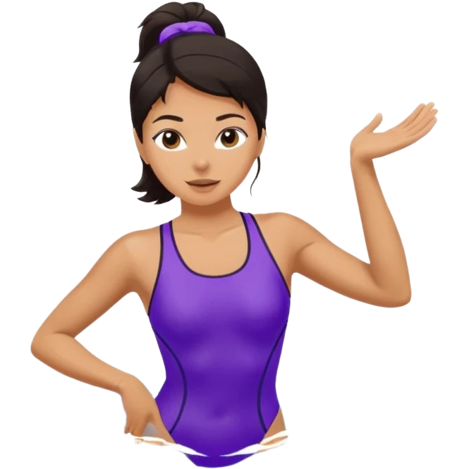 Lady doing aerobics in water emoji