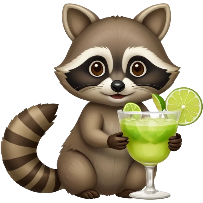 racoon having margarita emoji