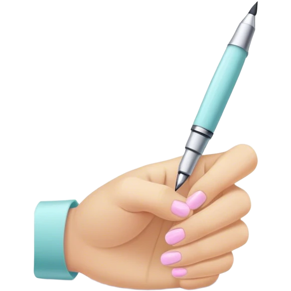 pastel hand 
writes emoji