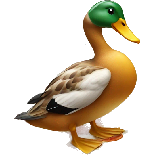 Duck eating pizza emoji