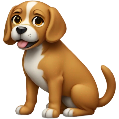 Dog pooping emoji