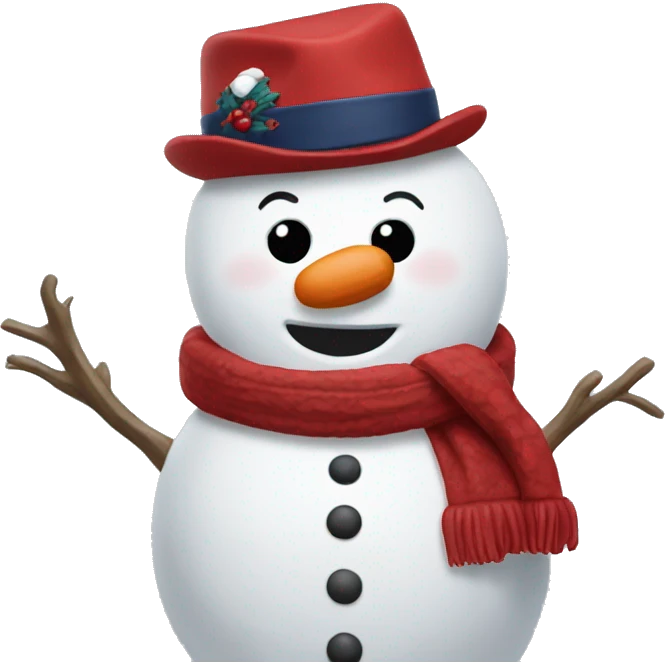snowman with university of arizona hat emoji