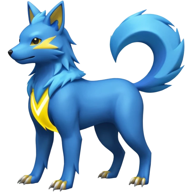 Manectric-Electrike-Yamper-Bolthund-Fakémon-hybrid-creature (full body)  emoji
