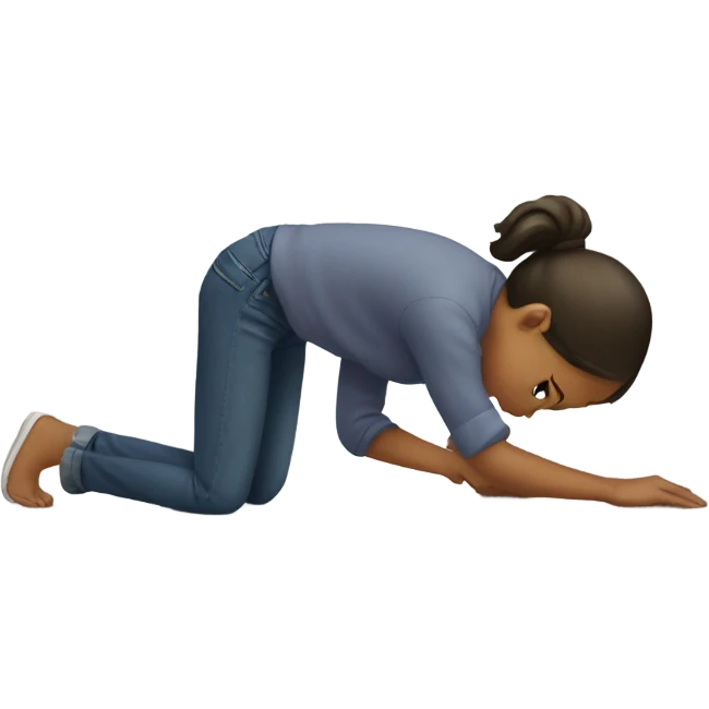 Girl picking something up off the floor  emoji
