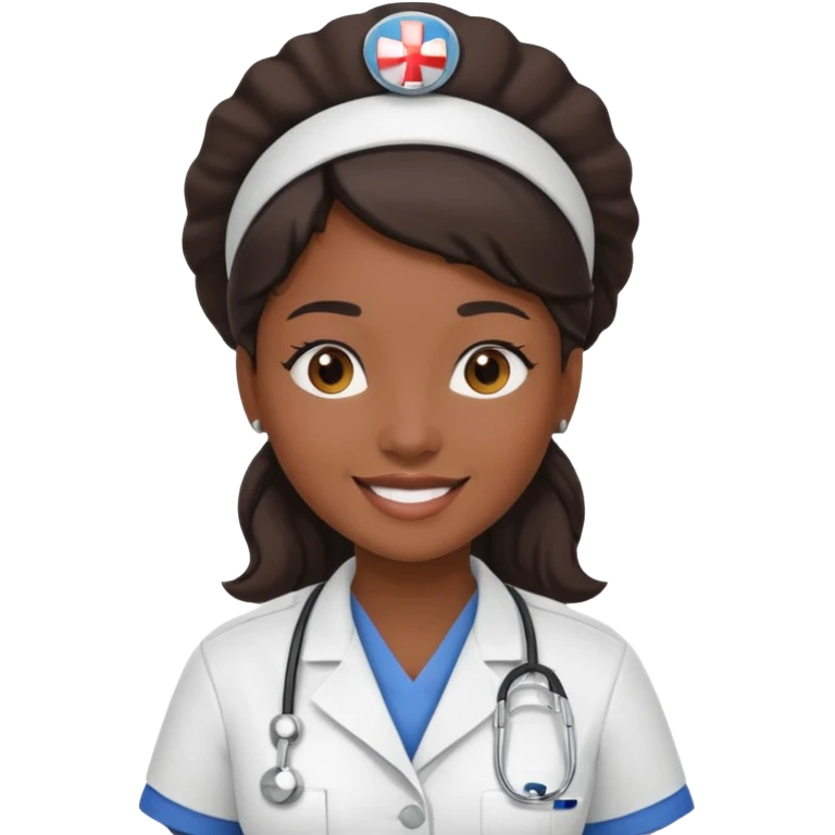 young black woman nurse emoji