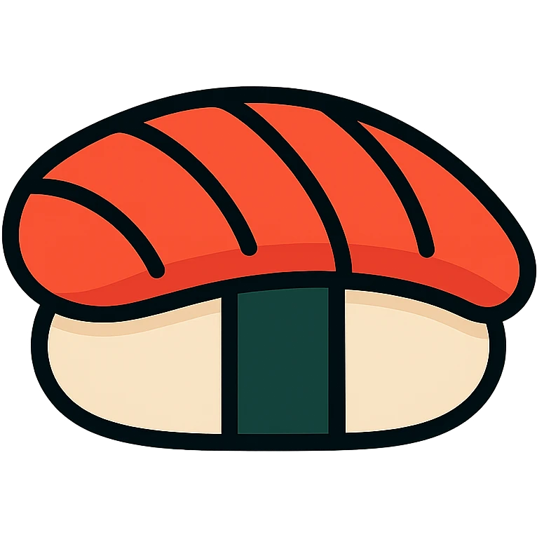 color outline icon of sushi emoji