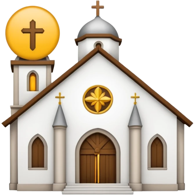 generar emoji de la oblea blanca de la iglesia emoji
