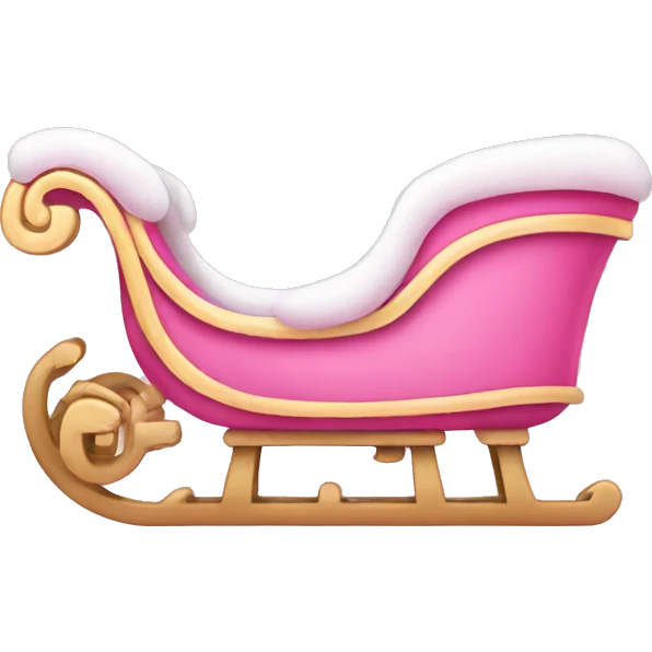 Pink sleigh emoji