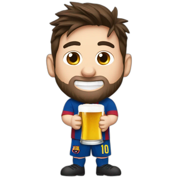 Messi tomando cerveza  emoji