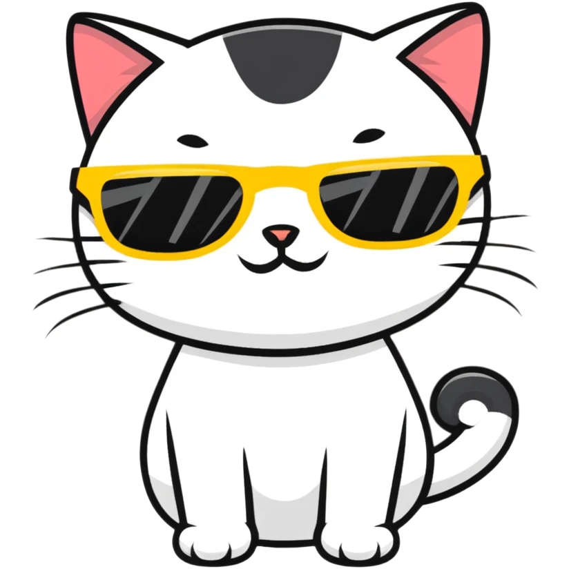 Cat with sunglasses emoji