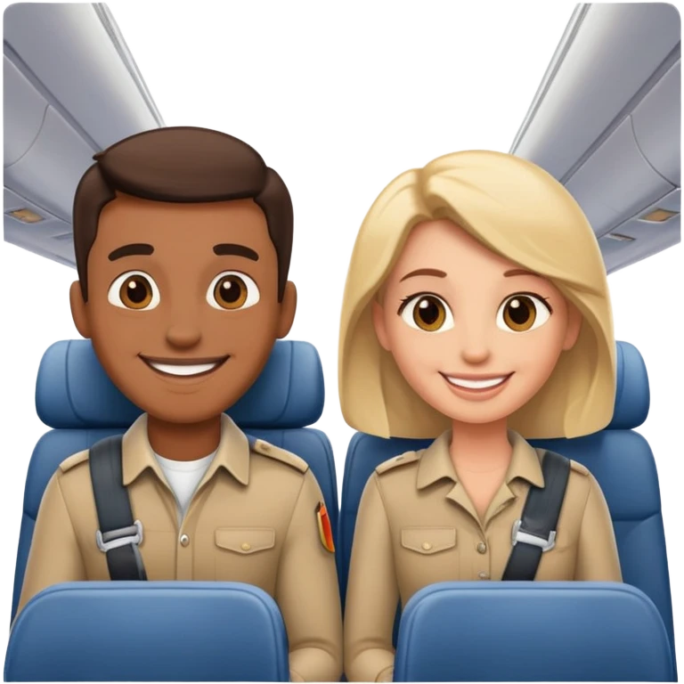 Couple on airplane emoji