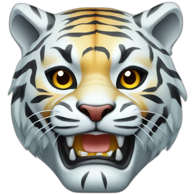 Crystal tiger Japanese mask emoji