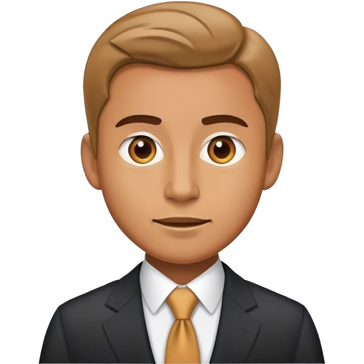 man in suit who looks like an interviewer emoji