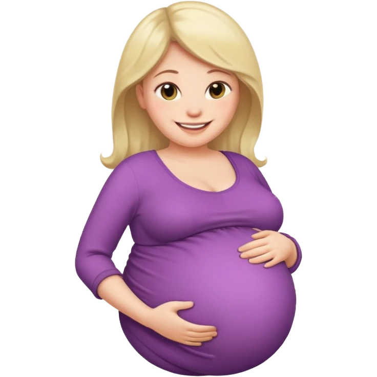 heavily pregnant woman with very very large overdue  belly emoji