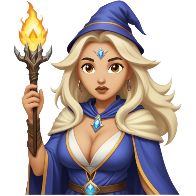 Naked fury fantasy wizard cad with big boobs emoji