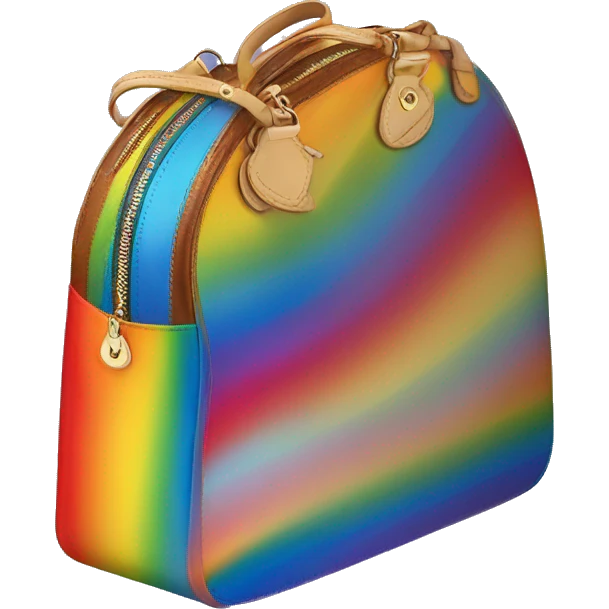 rainbow louis vitton bag  emoji