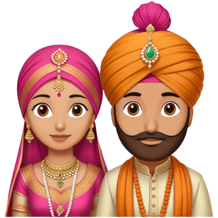 Punjabi man marring a girl emoji