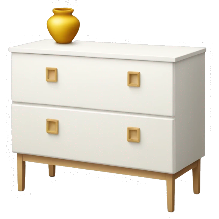 IKEA-white-dresser-with-vase emoji