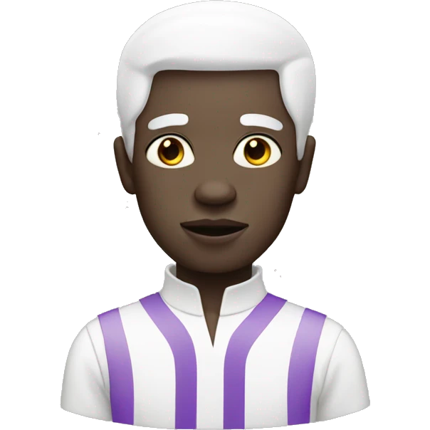 black albino man with purple eyes emoji