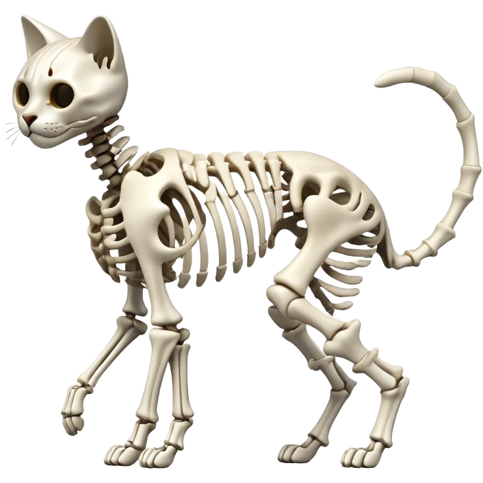 A cat skeleton emoji