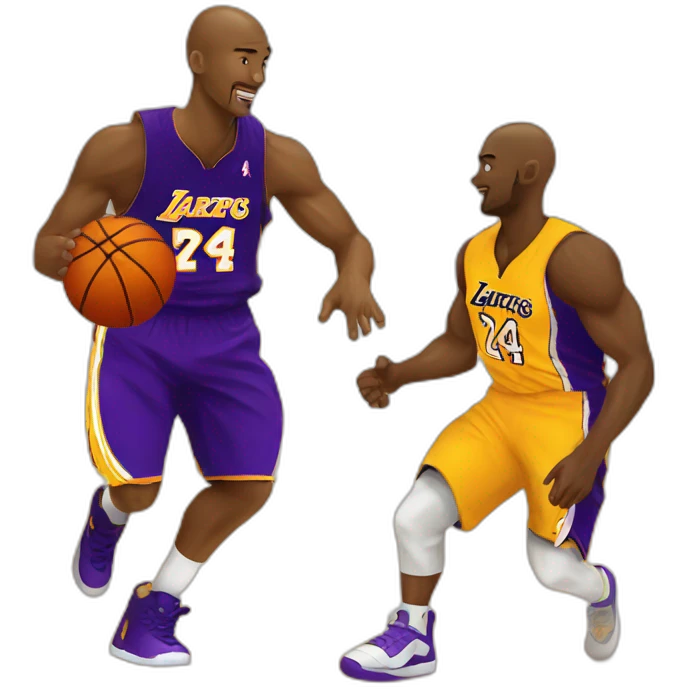 Kobe and Cat Playing Basketball emoji