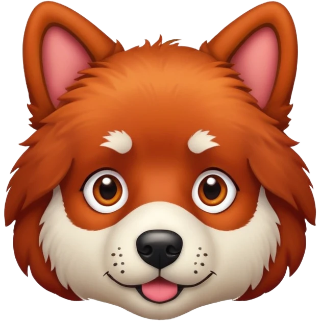 Red dog face  emoji