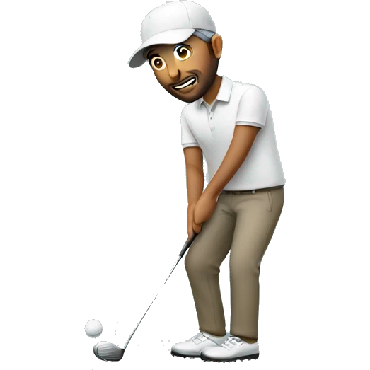 Arab playing golf emoji