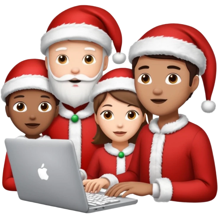 christmas chats - typing - online chats emoji