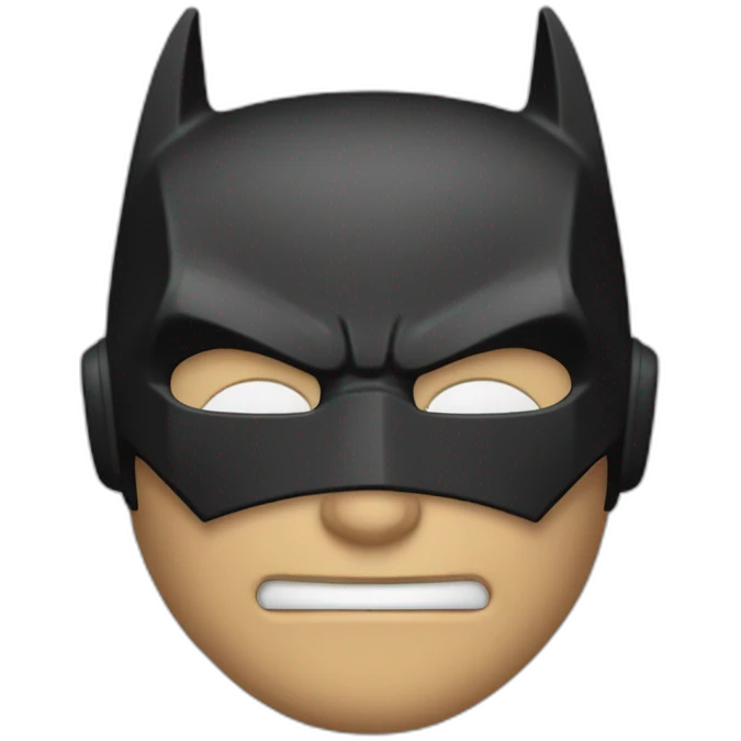 Robine déguisé en batman emoji