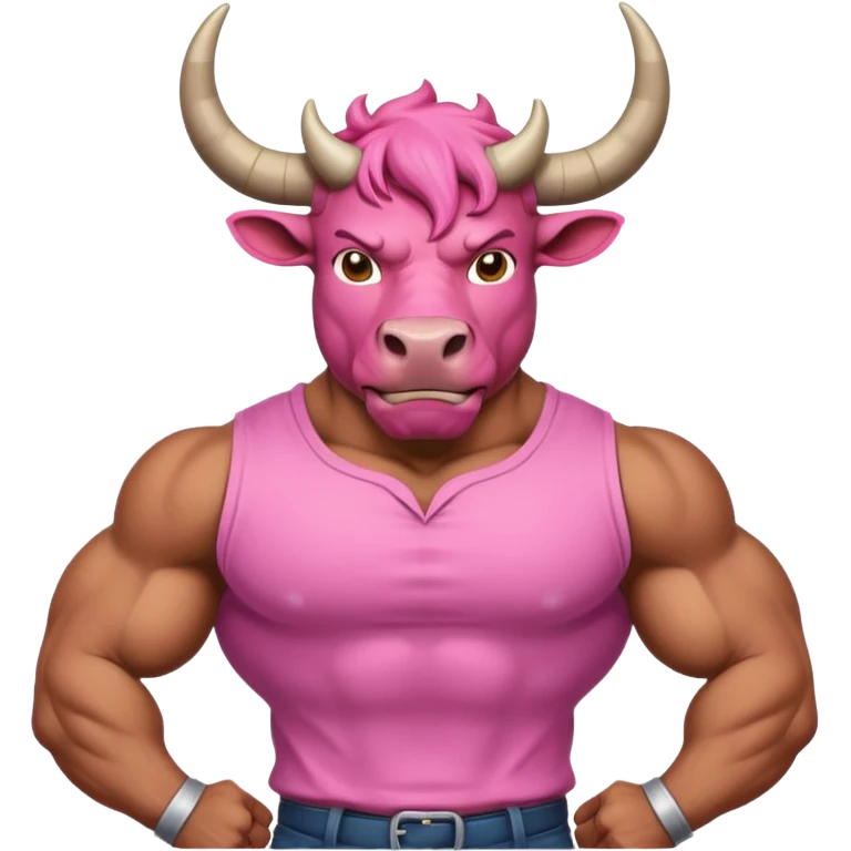 pink bull with shirt  emoji
