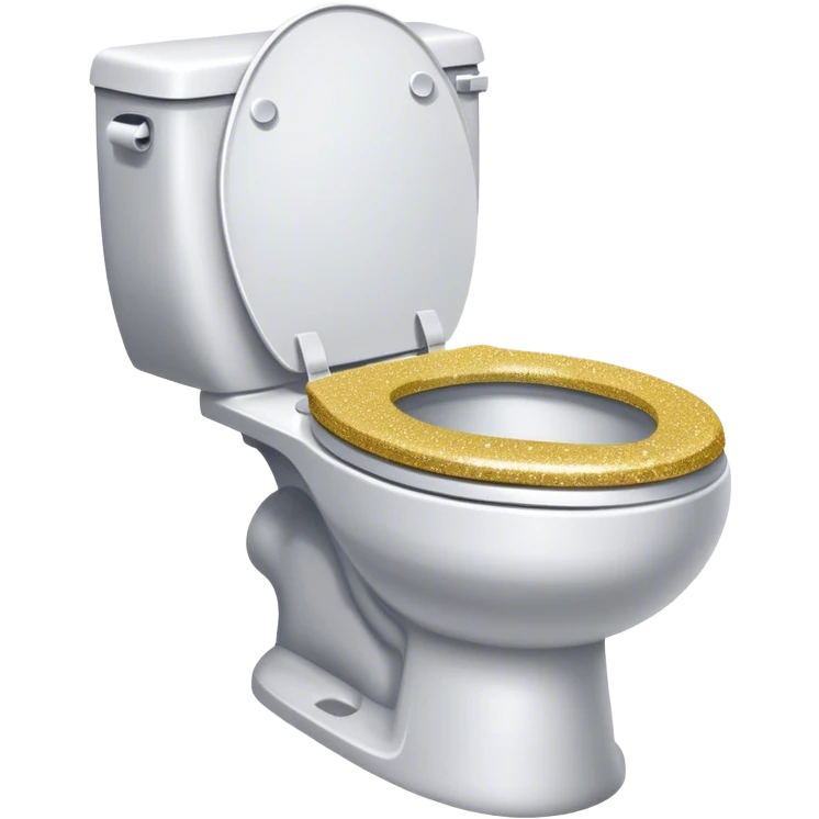 Toilet with glitter coming out of it  emoji